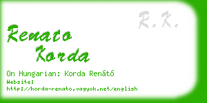 renato korda business card